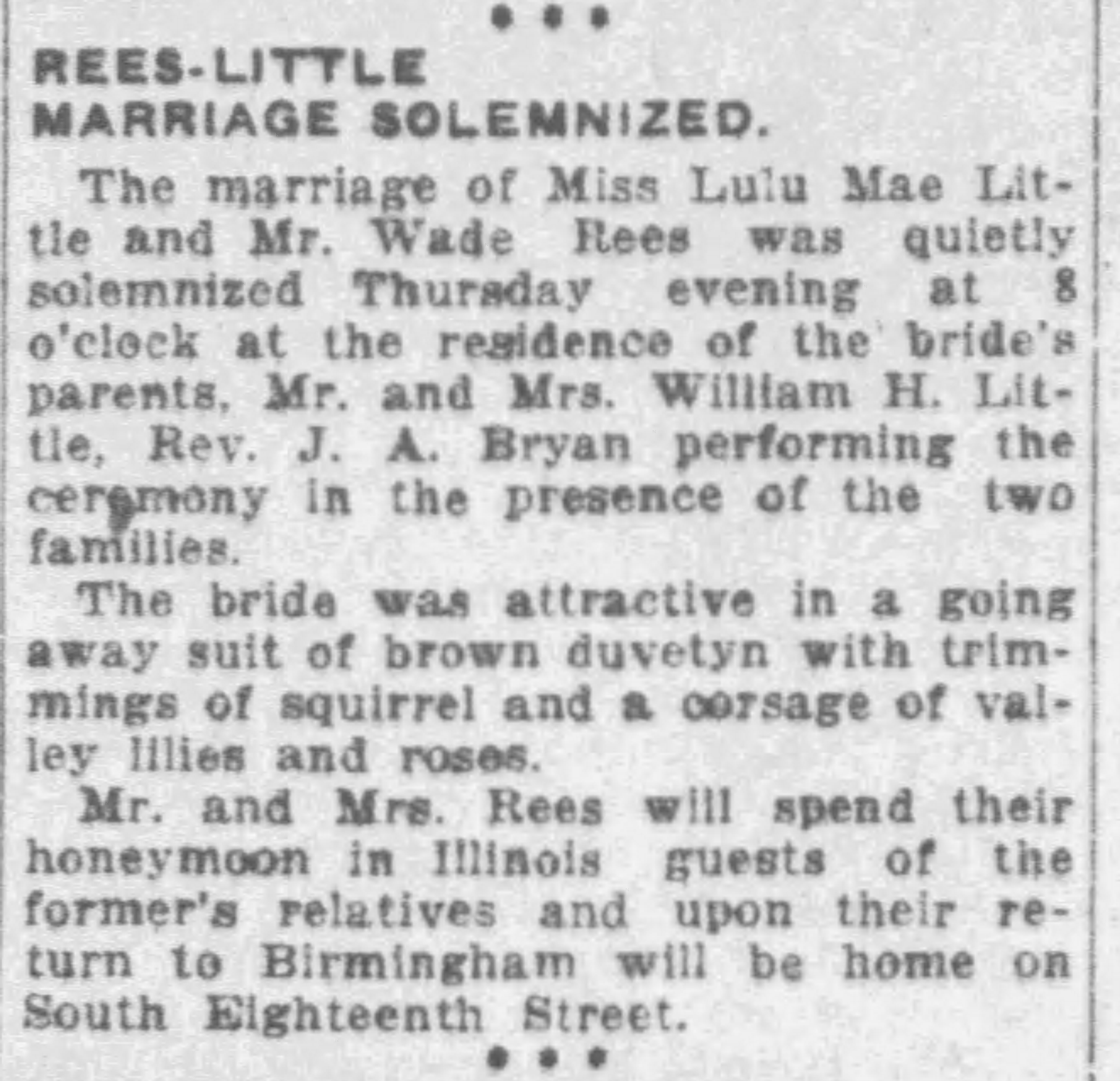 Lulu Mae Little-Wade Rees